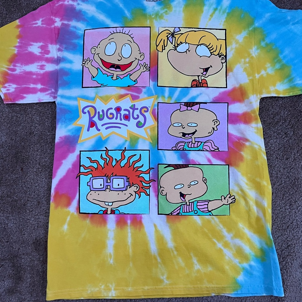 Tie-dye Nickelodeon character t-shirt